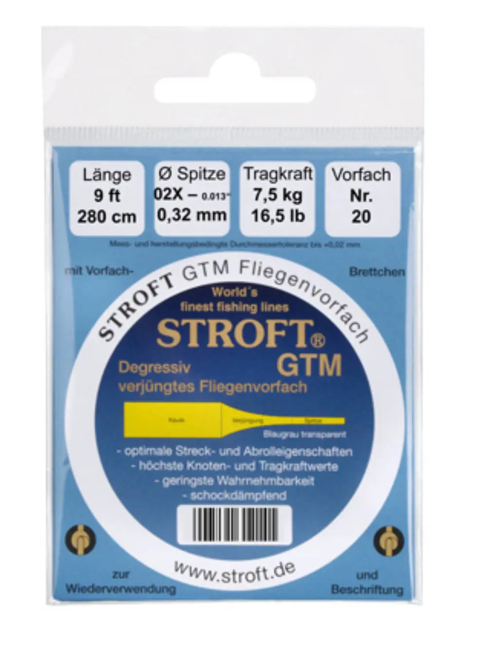 Stroft GTM Gezogenes Vorfach 9ft 11 Stroft GTM Gezogenes Vorfach 9ft – Bild 9